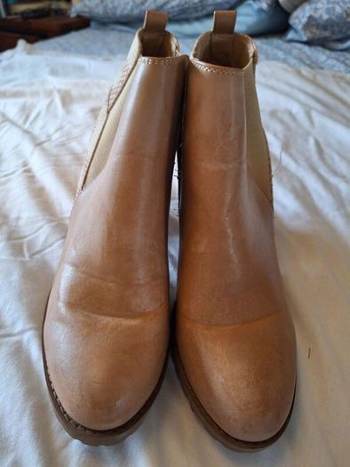 Cream Ankle Boots
