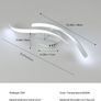 LED Ceiling Light, White Ceiling Lamp 18W, Creative Modern Fitting Ceiling Lighting Future for Living Room Kitchen Bedroom, Cold White Light 6500K, Long 52cm Image 4
