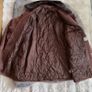 Genuine Leather Suede Jacket Size L In rich chocolate brown calour Vintage oversized Fit Unisex Image 4