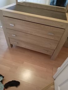 chest of drawers and bedside lockers