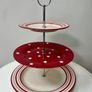 Laura Ashley Red Spot & Stripe 3 Tier Cakestand Image 4