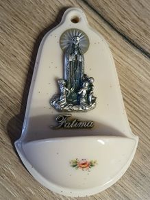 Vintage FATIMA Holy Water Font