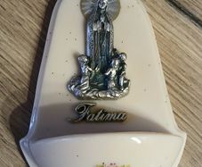 Vintage FATIMA Holy Water Font