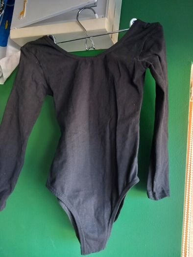 Black skirt and leotard
