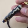 Vintage 5 Eyes Agate Bead Amulet pendant Necklace Image 9