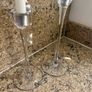 Set of 2 glass candle holders Image 3