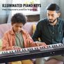 61 Key Digital Keyboard Piano, Lighted Keys, Electric Portable Piano with Adjustable Stand 600 Tones 500 Rhythms Built-In Speakers Sustain Pedal Headphones, USB MIDI for Beginners Image 3