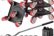 Heavy Duty Furniture Movers with Wheels Dolly with Auxiliary Lifter, All-New Upgraded Carbon Steel Panels  360 Wheeled Casters, Supports up to 1100 lbs M