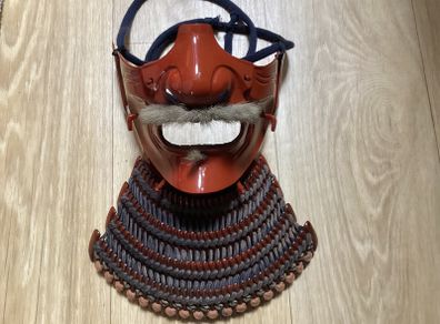 Japanese antique samurai Menpo