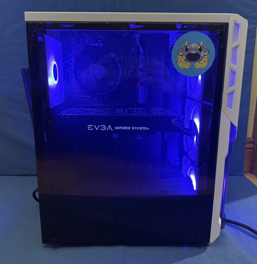 White Rgb Gaming Pc Ryzen 2700x, Gtx 1070 Ti, 16gb Ram, 1tb Ssd