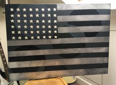 Pop art American Flag Jasper Johns style