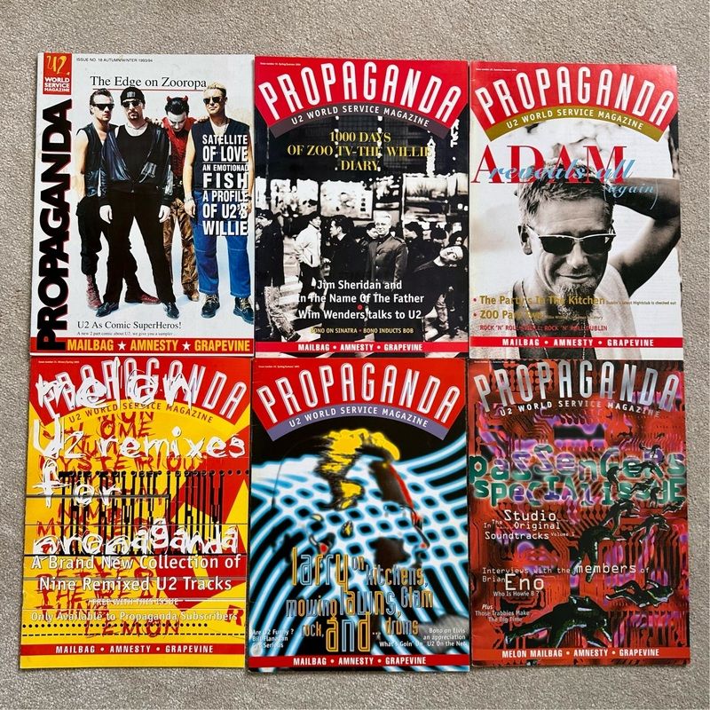 U2 Propaganda Official Fan Magazine 38 Issues For Sale in