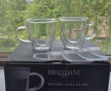 4 Brandani Double-wall Insulated Glass Espresso Cups 4