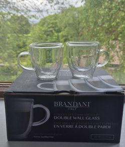 4 Brandani Double-wall Insulated Glass Espresso Cups 4