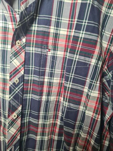 Mens Tommy Hilfiger Check Shirt Custom Fit Size Xl Extra Large