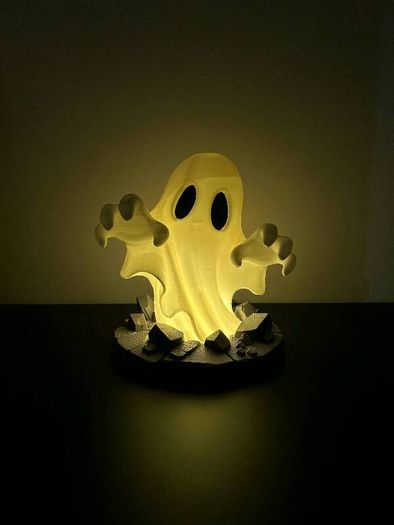 Halloween Ghost LED Lamp Spooky 3D Printed Decoration
