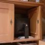 Oak Tv Unit With Doors Image 5