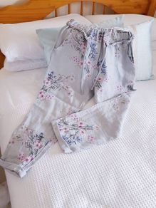 Floral Linen Summer Trousers