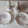 Royal Tara Irish Blossom Salt & Pepper Shakers and Two Shell Dishes Image 2