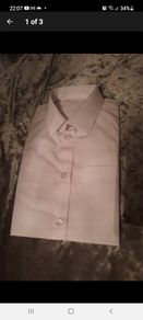 white short sleeve school shirt