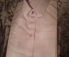 white short sleeve school shirt