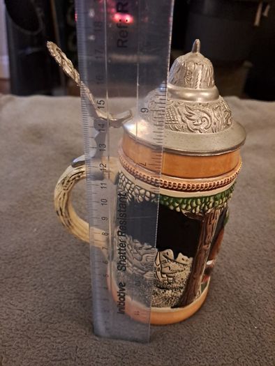 Vintage German Lidded Beer Stein DBGM