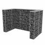 Gabion Double Wheelie Bin Surround Steel 180X100X120 cm Image 3