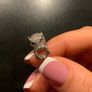 Leopard Emerald Stone Crystal Silver Ring Image 3