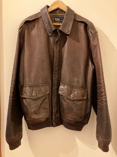 Ralph Lauren G1 Cowhide Flight Bomber Leather Jacket
