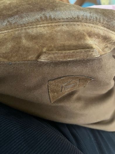 mens bomber jacket zip up suede feel