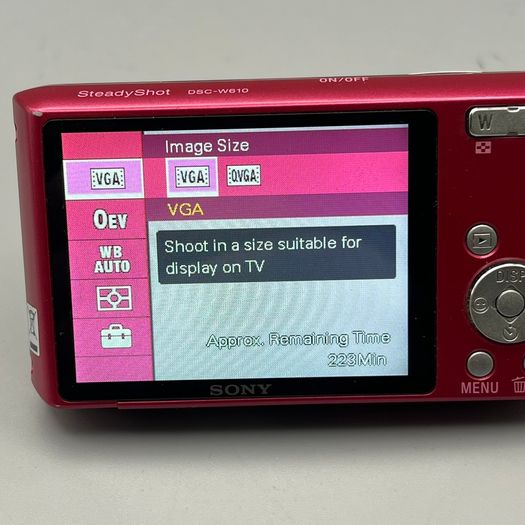 Sony DSC-W610 14.1MP Digital Camera Pink - Boxed - Full Kit