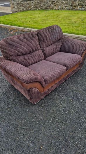 Brown Corduroy 3 + 2 Seater Couches