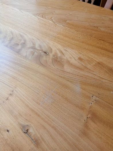 Custom-made Solid Elm Dining Table & 8 Chairs