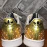 Adidas Originals Stan Smith Ladies UK5.5 EUR38.5 White Leather Trainers Gold Dot Pattern Image 9
