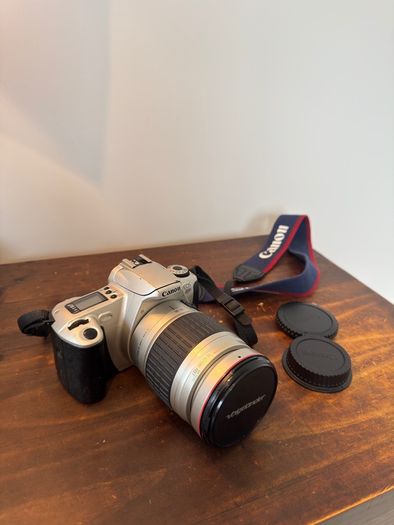 Canon EOS 300 Film Camera + Lens, 4 Batteries & 2 Kodak Films (Complete Kit)