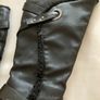 Black Knee High Boots / zip & wedge Heel/ Size 6 Image 5