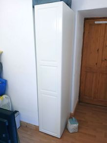 Like New: IKEA METOD High cabinet with shelves, white/Bodbyn off-white