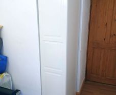 Like New: IKEA METOD High cabinet with shelves, white/Bodbyn off-white