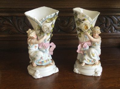 Pair Antique Vases