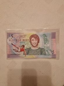 George Best 5 pound note 2006 in protective sleeve
