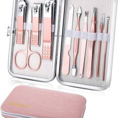FREE P&P | 10pcs Professional Nail Clippers Kit Pedicure Care Tools-Stainless Steel Grooming Tools for Travel