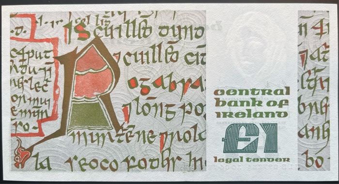 Ireland 1977 Series B 1 Pound Banknote UNC