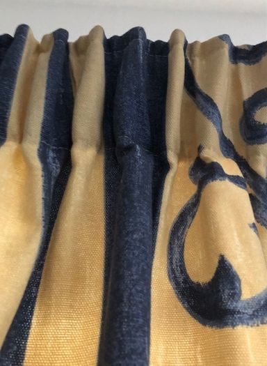 Lined curtain. Vintage fabric