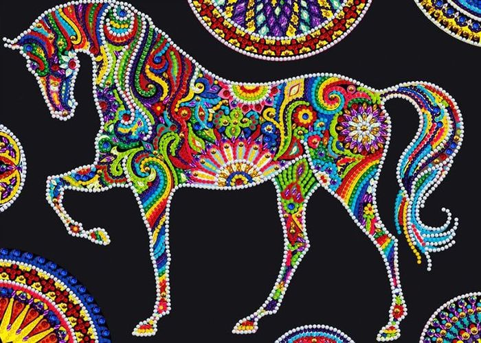 Luminous Diamond Painting Kit. Horse