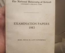 The National University Of Ireland.  Examination Papers 1983. Music, Socialsc,lawcatechetics. Paperback In Good Condition. See Photos For Same.