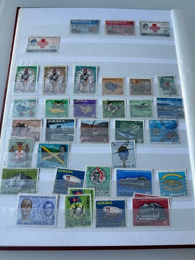 JAMAICA collection in stamp album