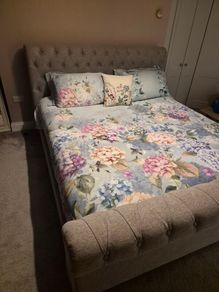 Karma Grey Superking bed frame