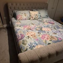 Karma Grey Superking bed frame