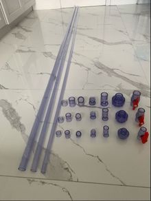 Transparent clear UPVC / PVC tube / pipe / fitting ball valve size 20mm