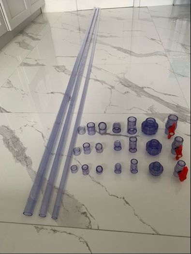 Transparent clear UPVC / PVC tube / pipe / fitting ball valve size 20mm